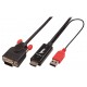 Lindy 41456 adaptador de cable de vídeo 2 m HDMI VGA (D-Sub) Negro